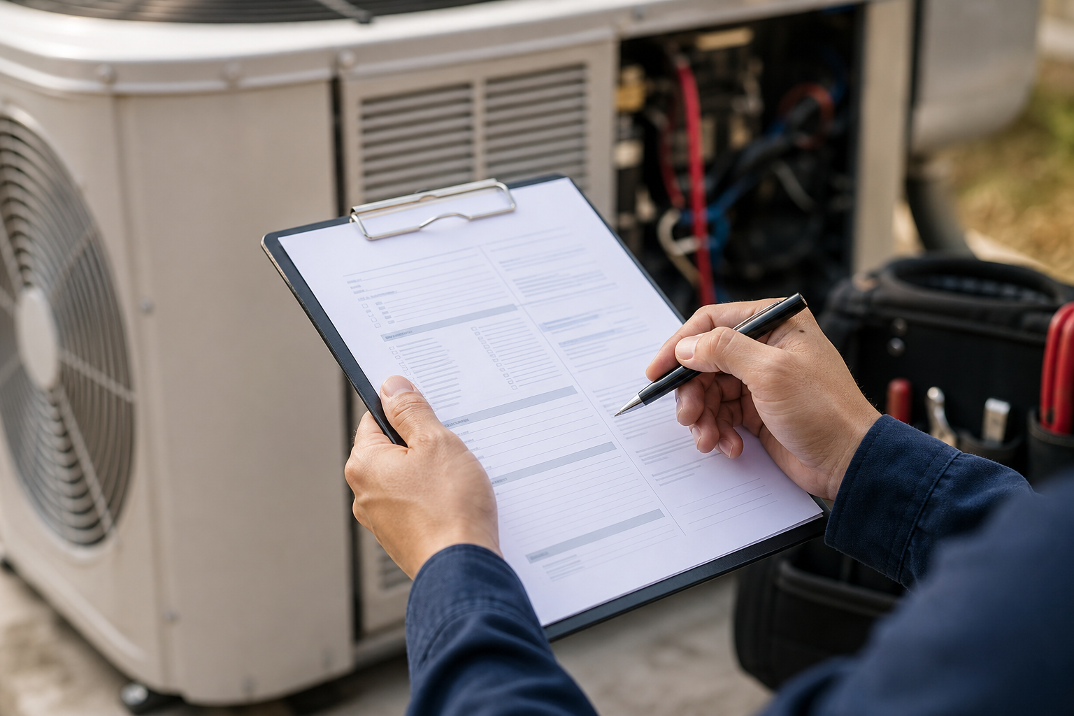 Written ledger — Mission Peak HVAC field detail
